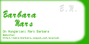 barbara mars business card